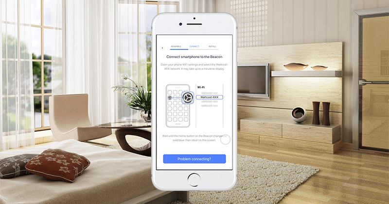 Image caption: Here’s a sneak peek of the animated Wattcost app assembly guide.